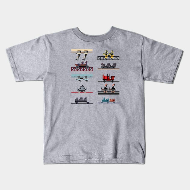 Alton Towers Coaster Car Design Kids T-Shirt by CoasterMerch
